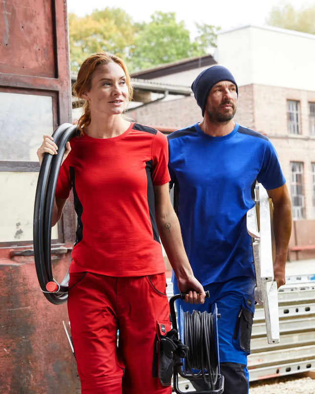 Damen BIO Workwear T-Shirt Kontrast