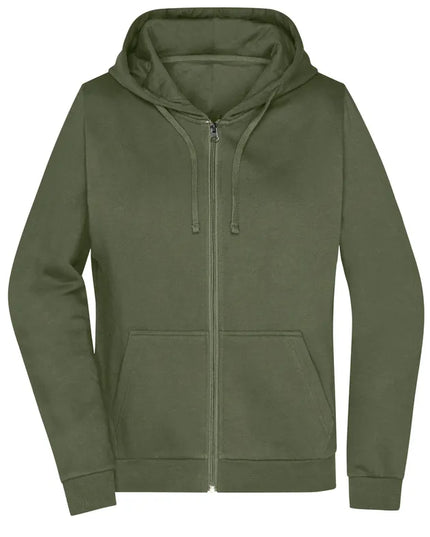 Damen Basic Kapuzen-Sweatjacke