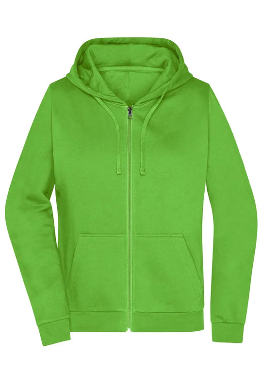 Damen Basic Kapuzen-Sweatjacke