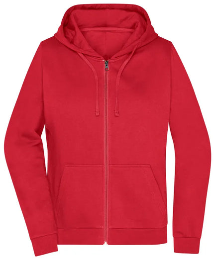 Damen Basic Kapuzen-Sweatjacke