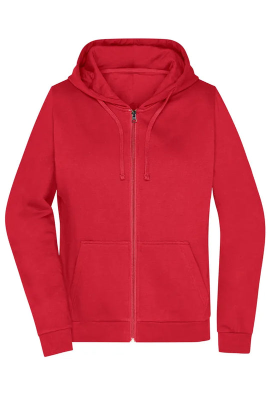 Damen Basic Kapuzen-Sweatjacke